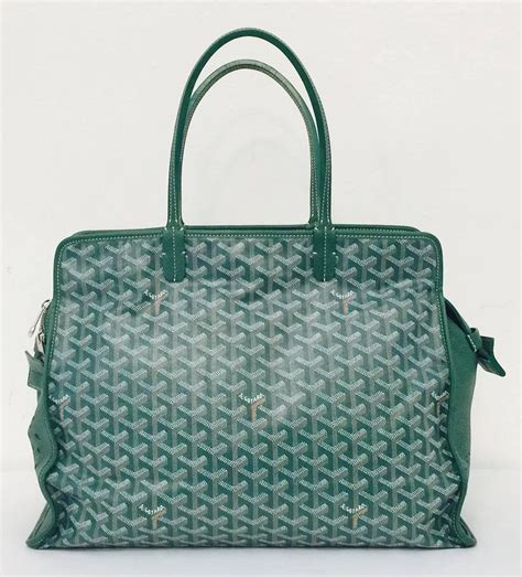 goyard green goyardine canvas sac hardy pet carrier pm|maison Goyard pm bag.